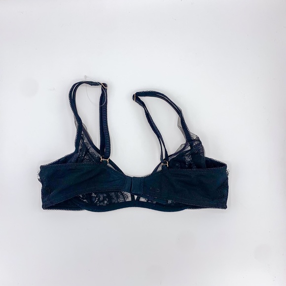 Soma Black Lace Breathtaking Unlined Plunge Bra - Picture 3 of 6